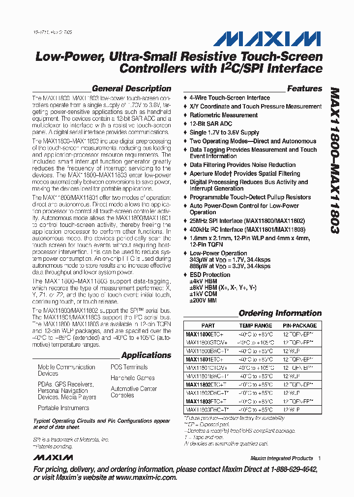 MAX11800ETC_4468545.PDF Datasheet
