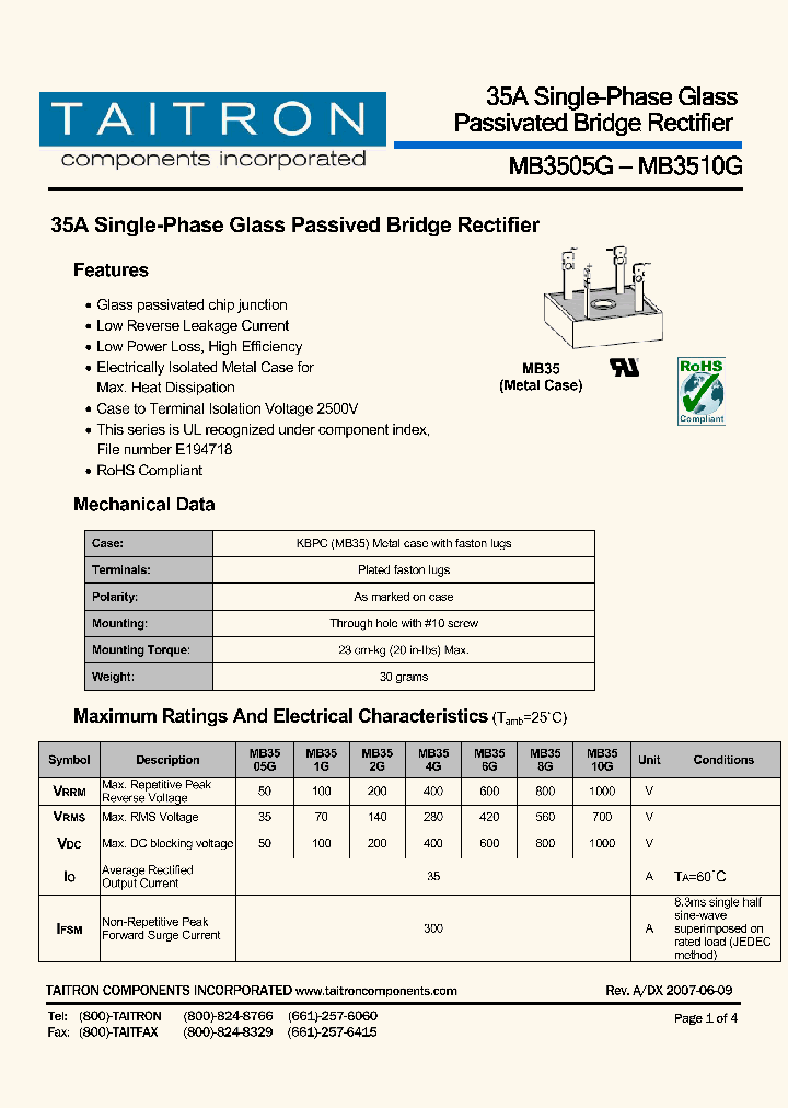 MB3505G_4790326.PDF Datasheet