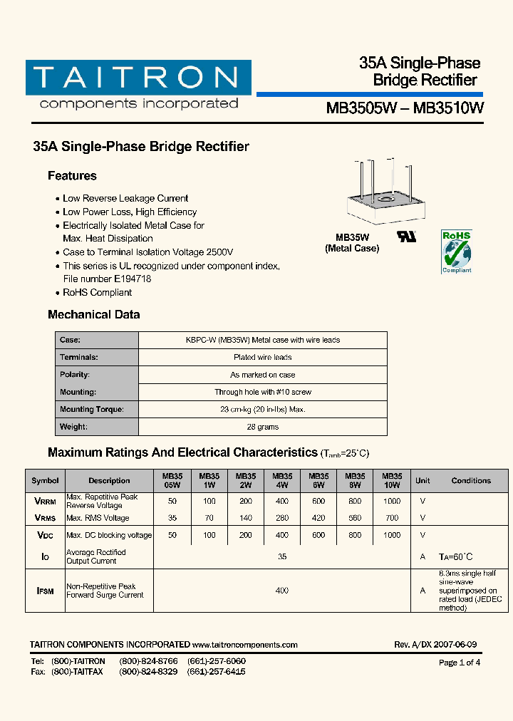 MB356W_4341540.PDF Datasheet