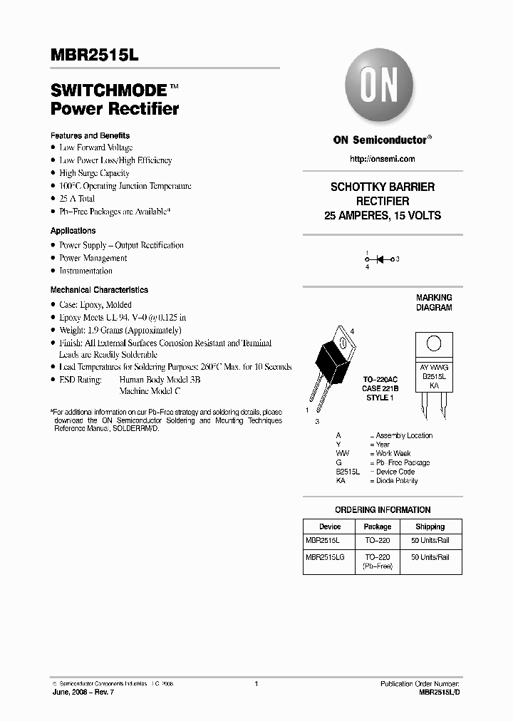 MBR2515LG_4645455.PDF Datasheet