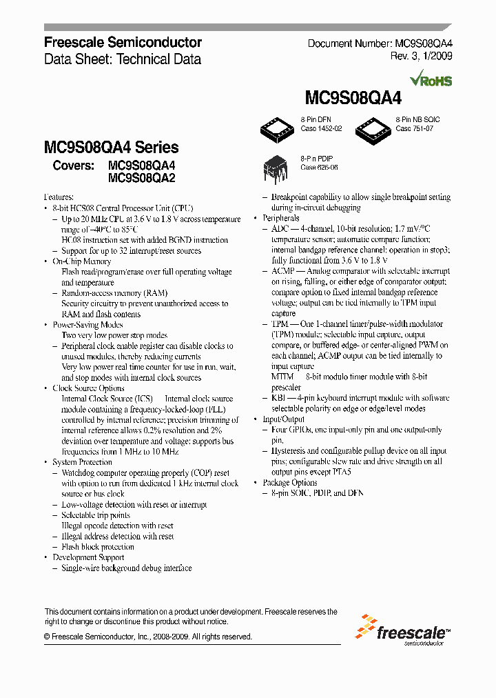 MC9S08QA2CEDNE_4661117.PDF Datasheet