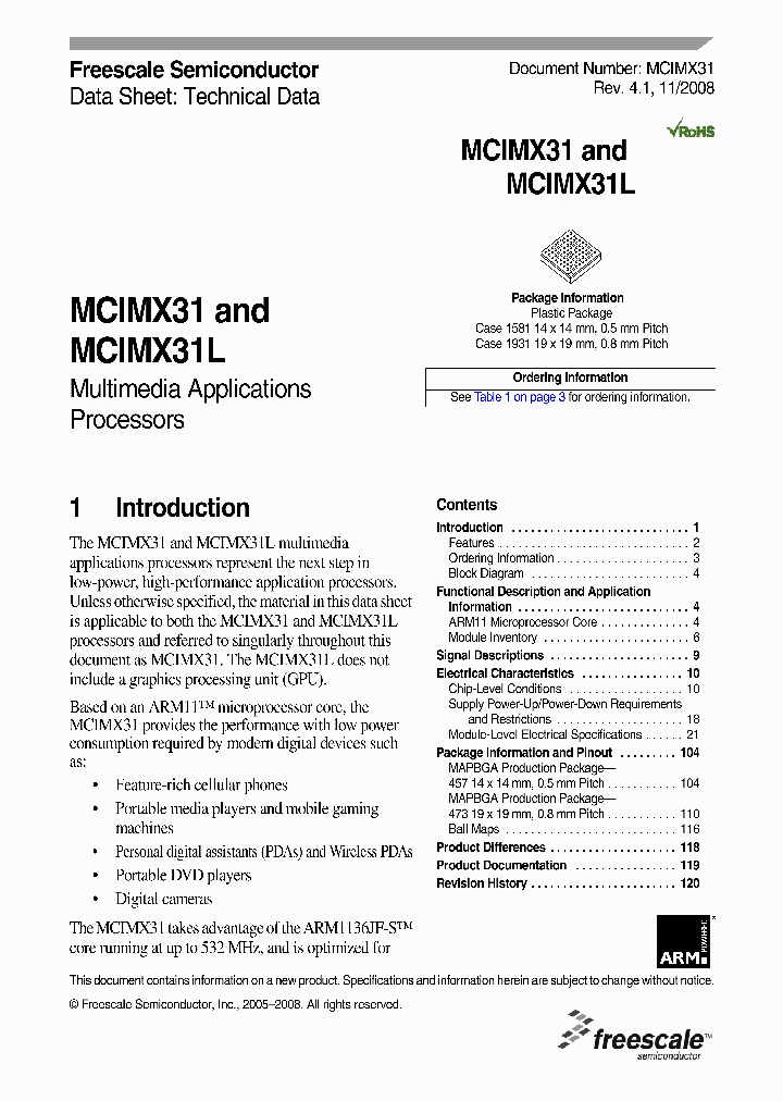 MCIMX31LCVKN5C_4263496.PDF Datasheet