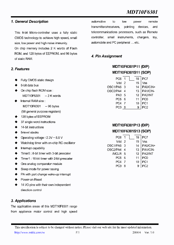 MDT10F6301S11_4184864.PDF Datasheet