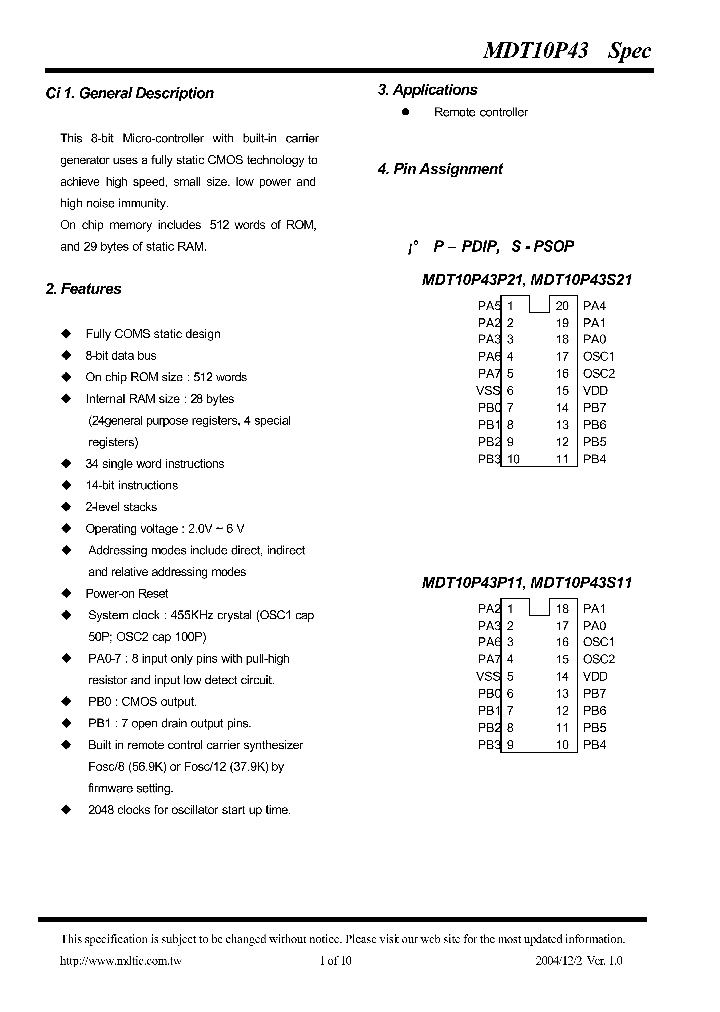 MDT10P4304_4909943.PDF Datasheet