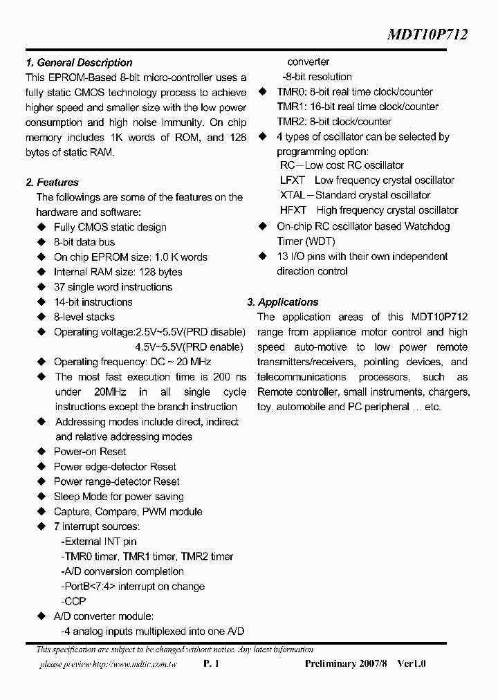 MDT10P712_4325959.PDF Datasheet