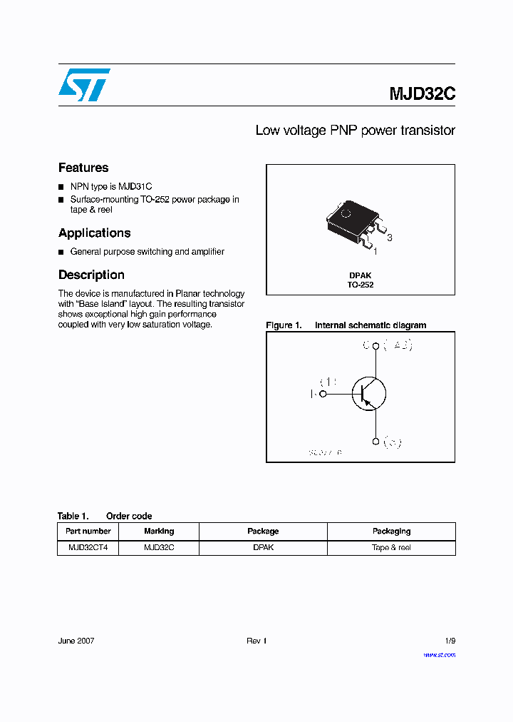 MJD32CT4_4200927.PDF Datasheet