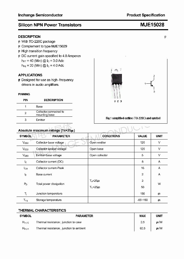 MJE15028_4309939.PDF Datasheet