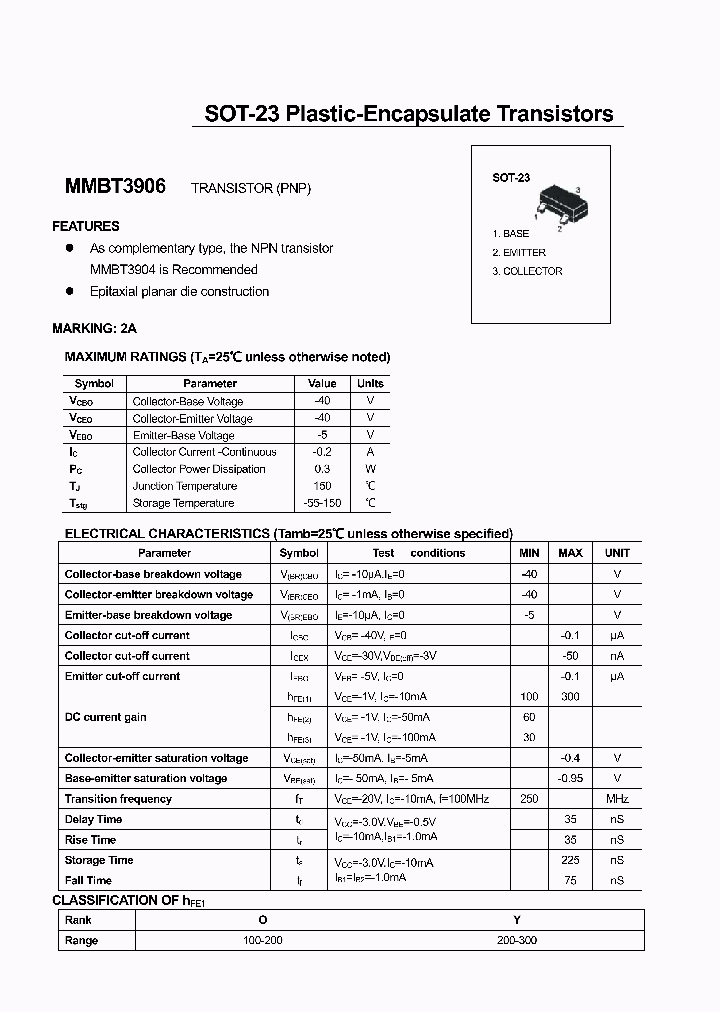 MMBT3906_4810105.PDF Datasheet