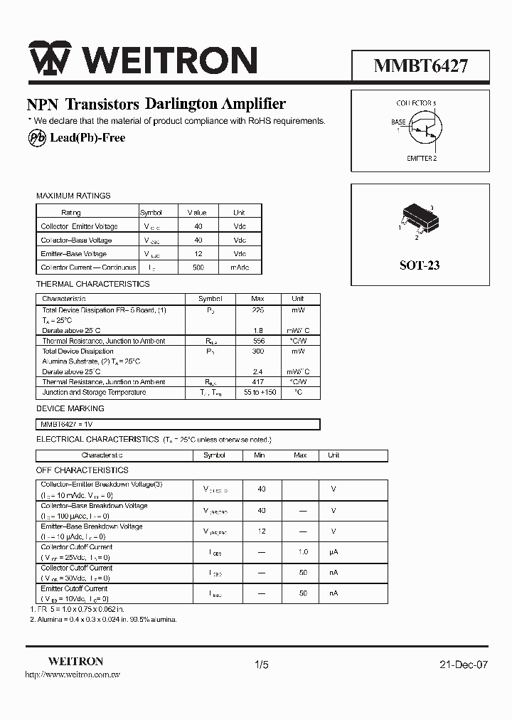 MMBT6427_4626763.PDF Datasheet