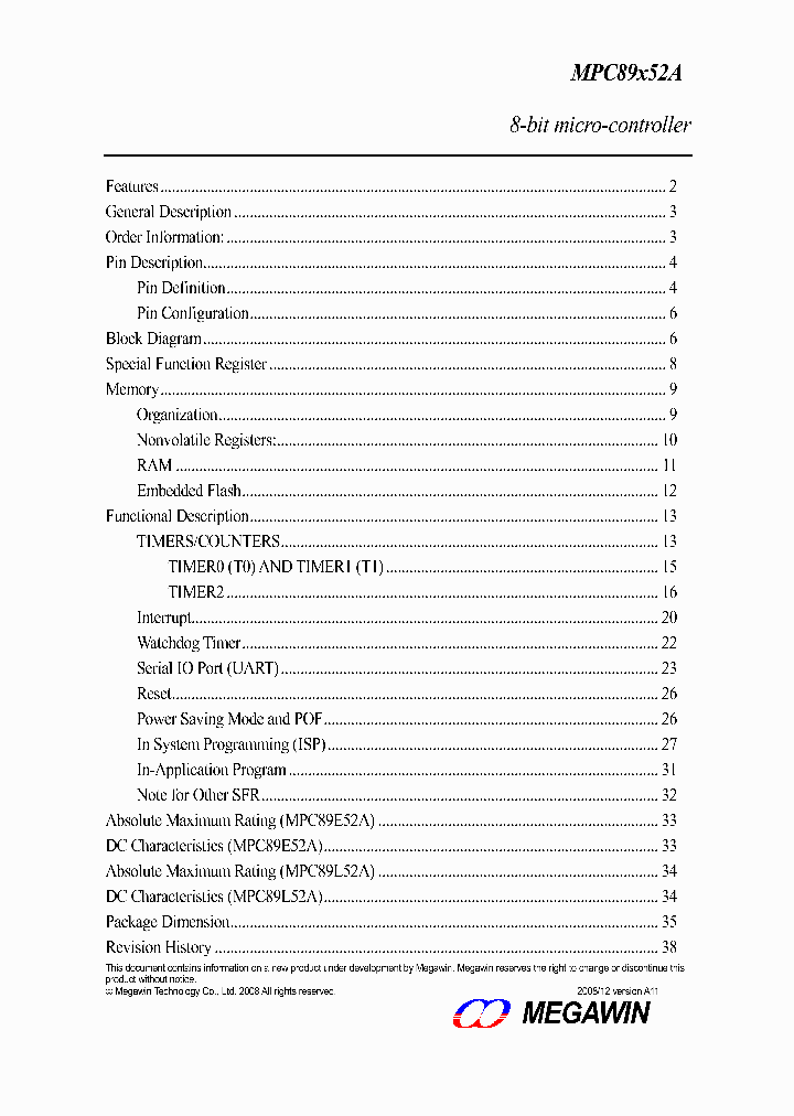 MPC89X52A_4526430.PDF Datasheet