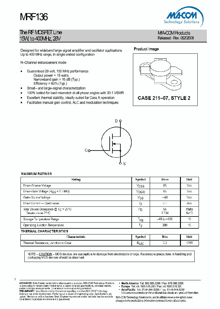 MRF136_4675771.PDF Datasheet