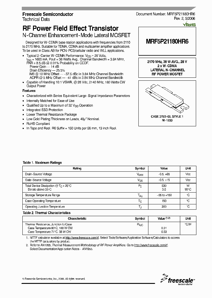 MRF5P21180HR6_4248502.PDF Datasheet