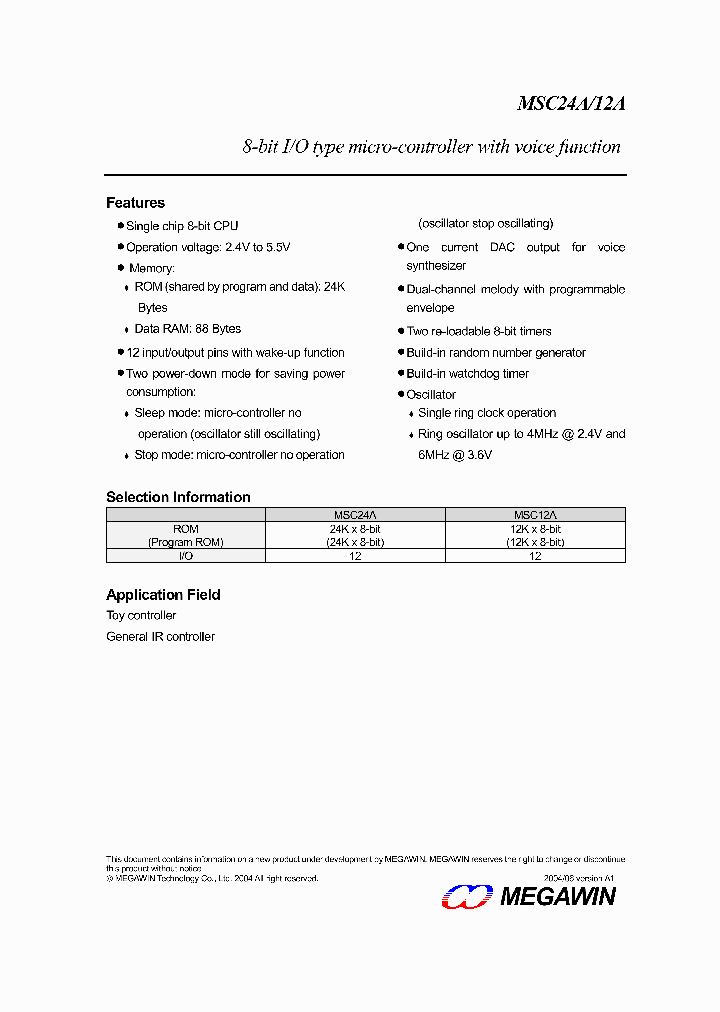 MSC24A_4752457.PDF Datasheet