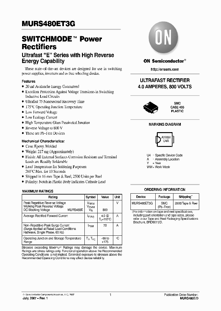 MURS480ET3G_4198705.PDF Datasheet