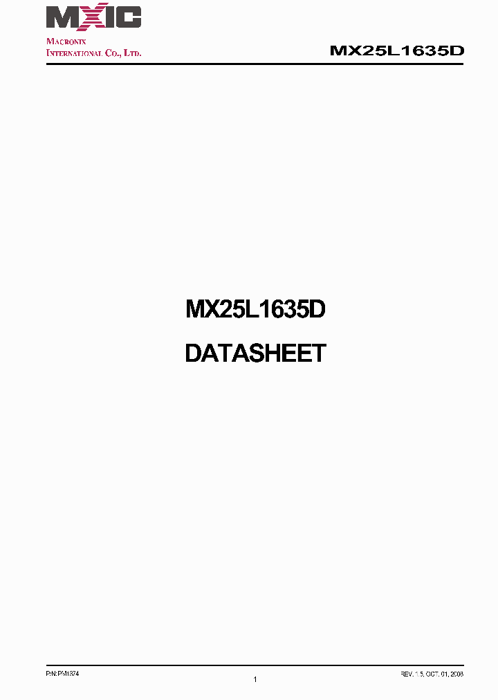 MX25L1635D_4375217.PDF Datasheet