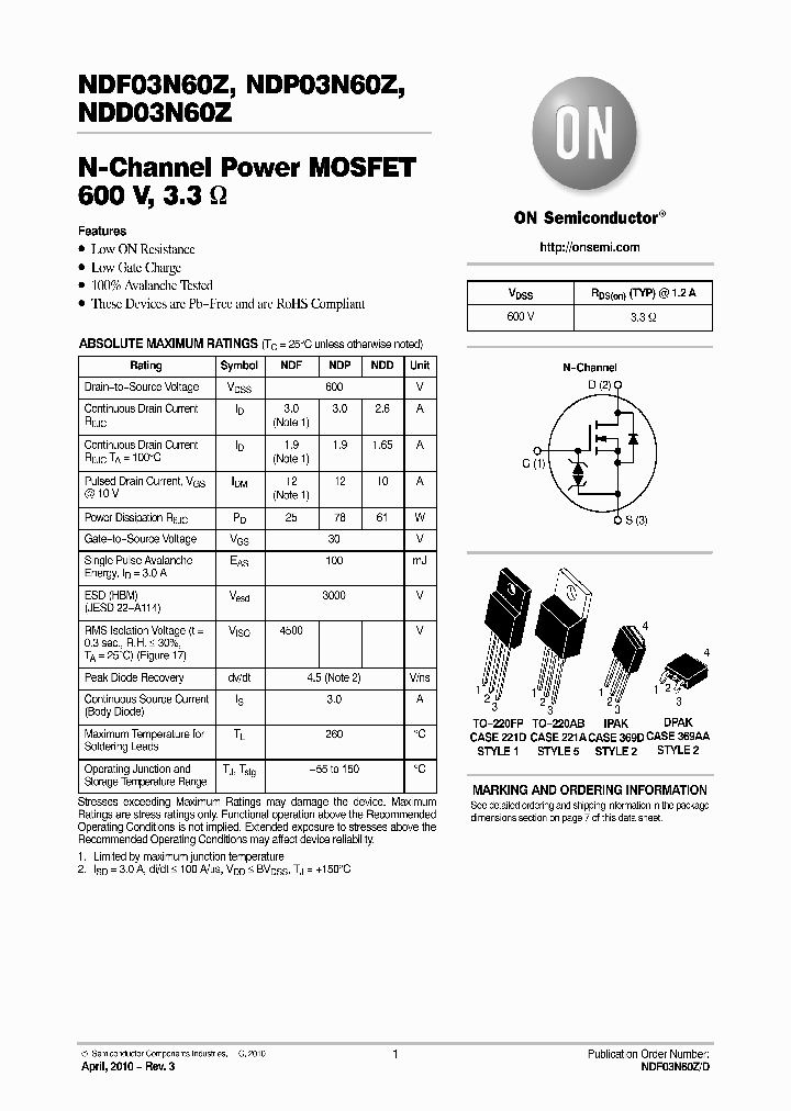 NDF03N60Z_4709599.PDF Datasheet