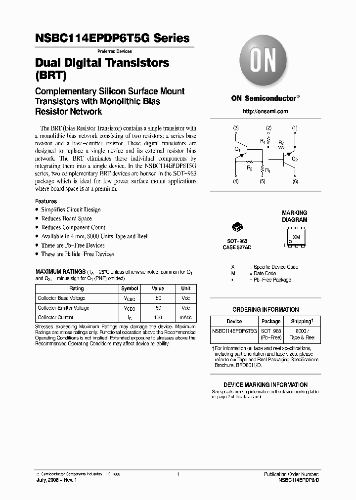 NSBC114EPDP6T5G_4670944.PDF Datasheet