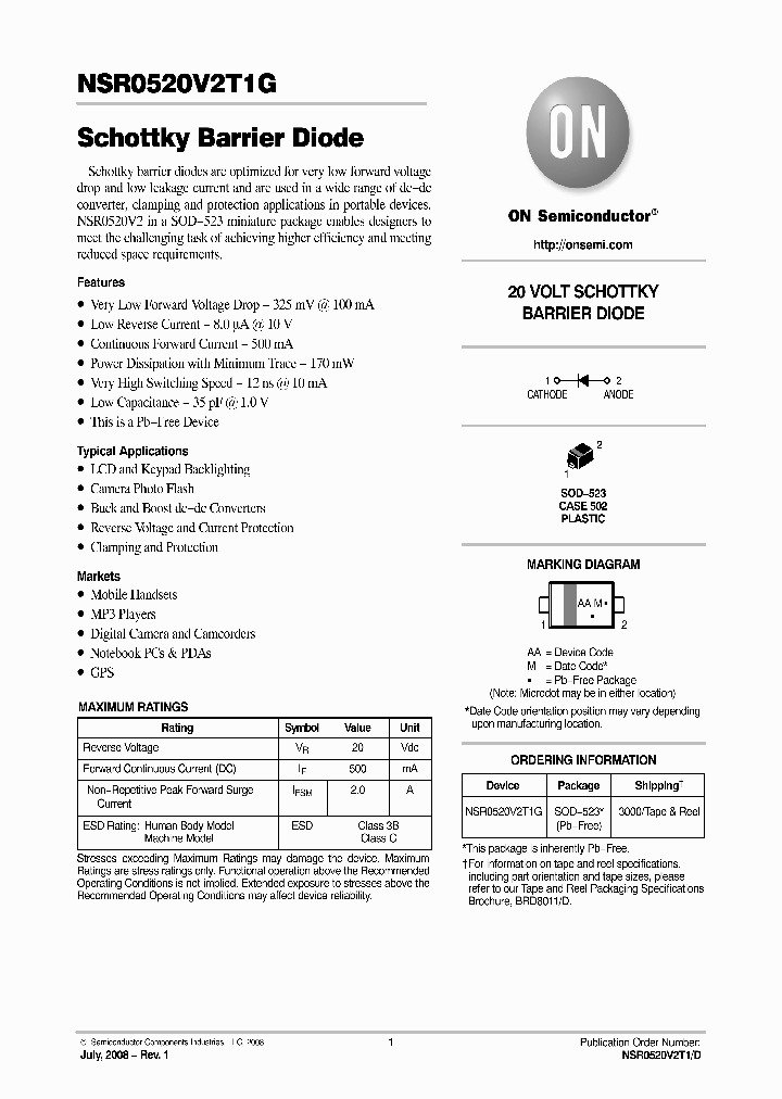 NSR0520V2T1G_4798319.PDF Datasheet