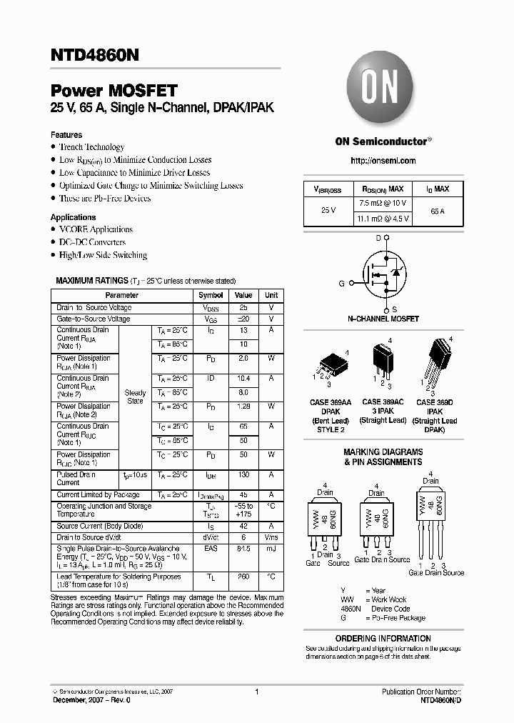 NTD4860N_4202199.PDF Datasheet