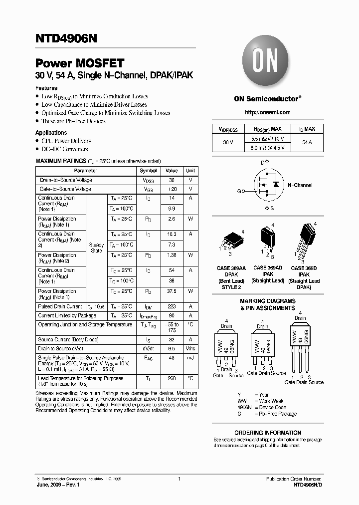 NTD4906N_4462748.PDF Datasheet