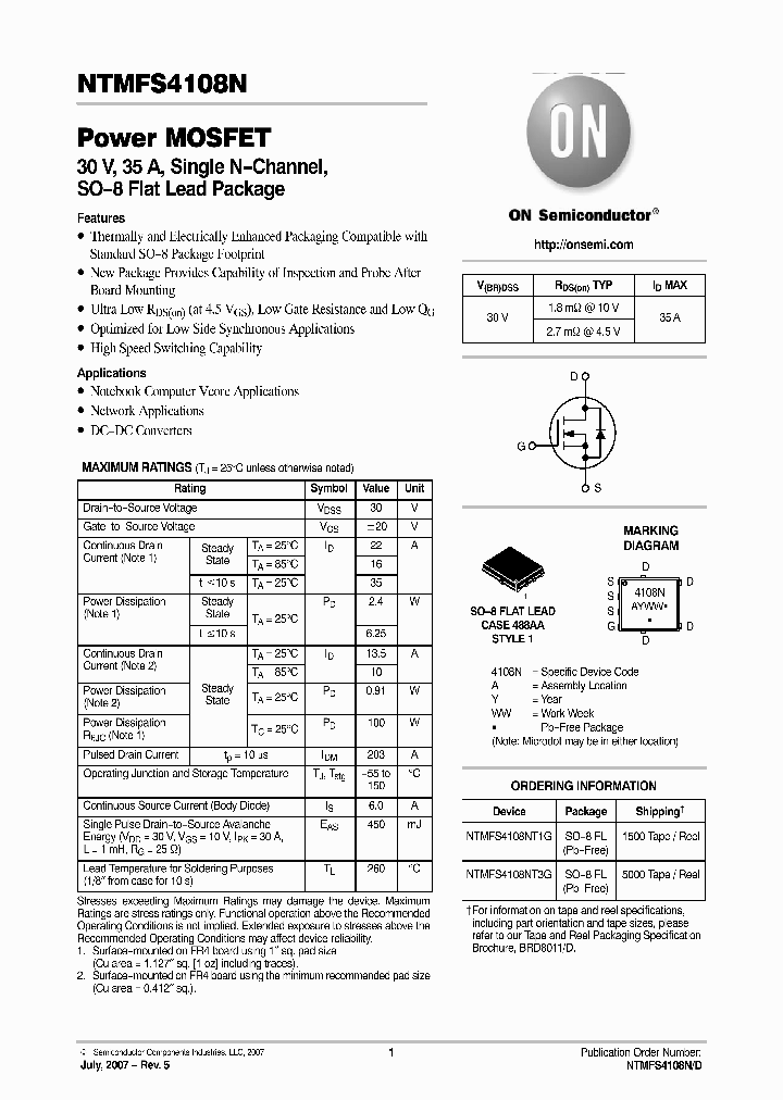 NTMFS4108N_4904483.PDF Datasheet