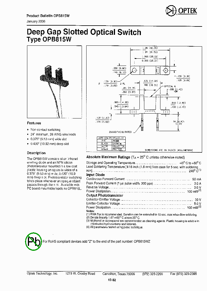 OPB815W06_4321405.PDF Datasheet