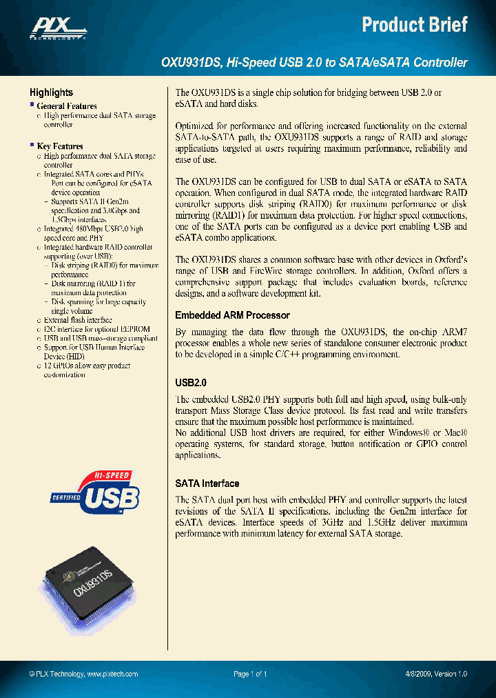 OXU931DS_4623113.PDF Datasheet