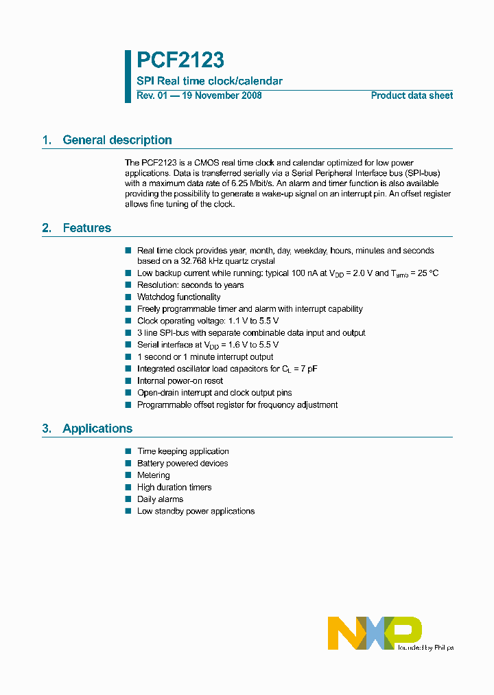 PCF2123_4292688.PDF Datasheet