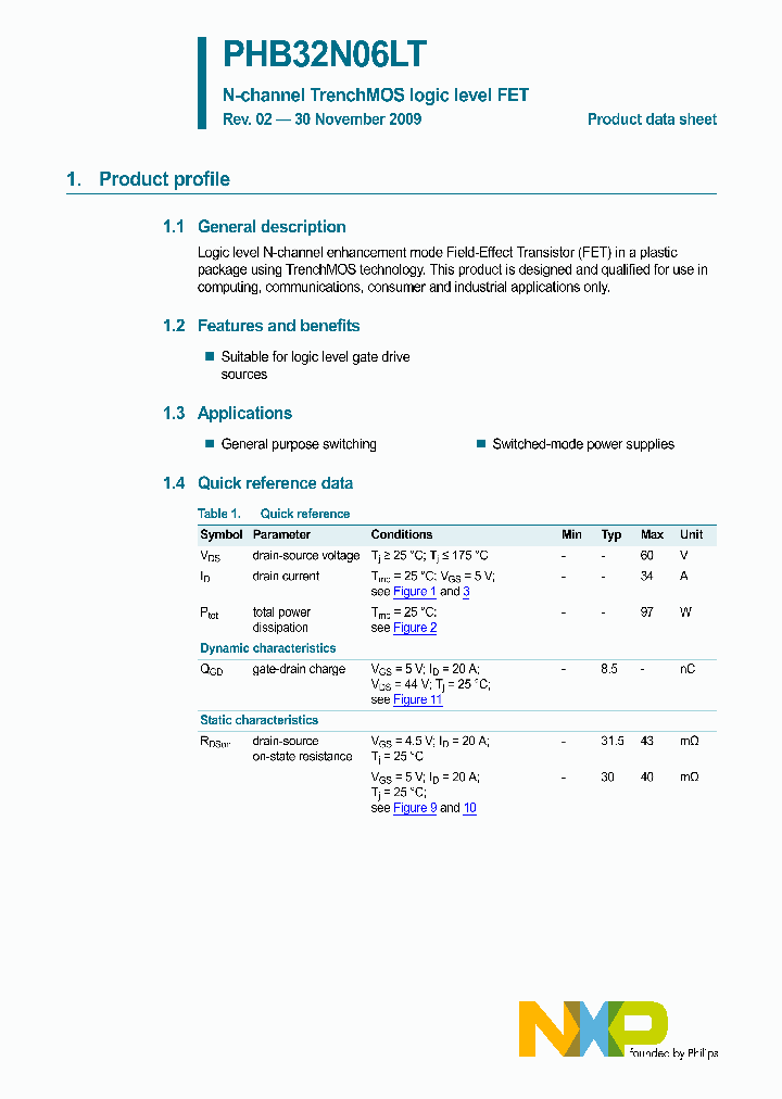 PHB32N06LT_4577616.PDF Datasheet