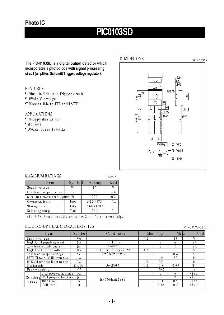 PIC0103SD_4608933.PDF Datasheet