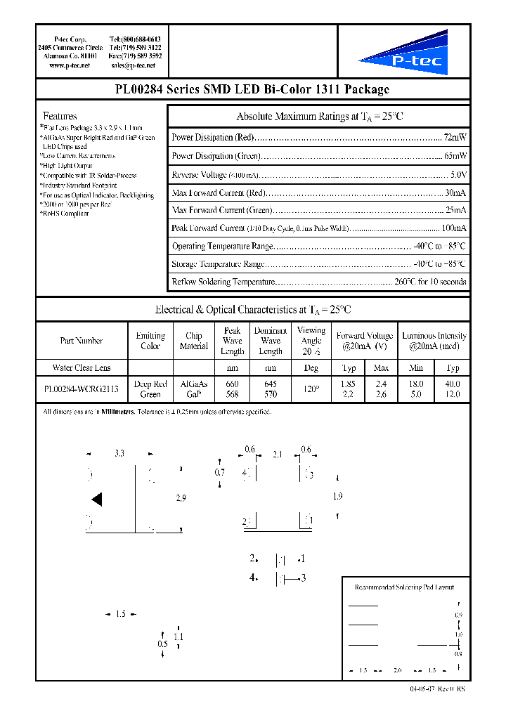 PL00284-WCRG2113_4527398.PDF Datasheet