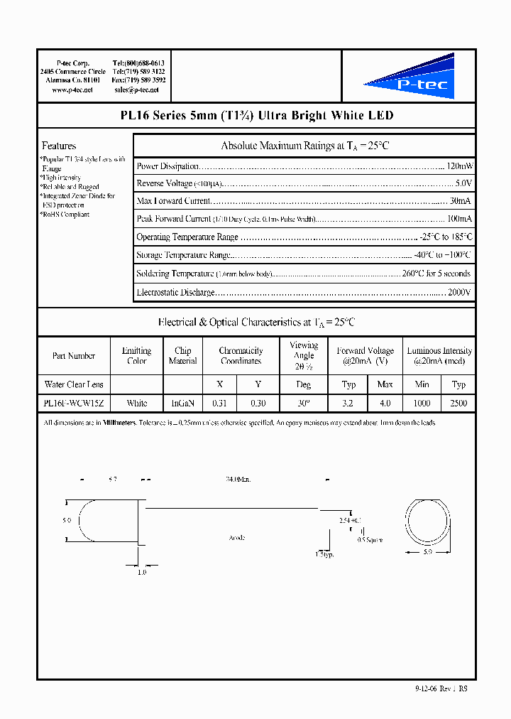 PL16F-WCW15Z_4583409.PDF Datasheet