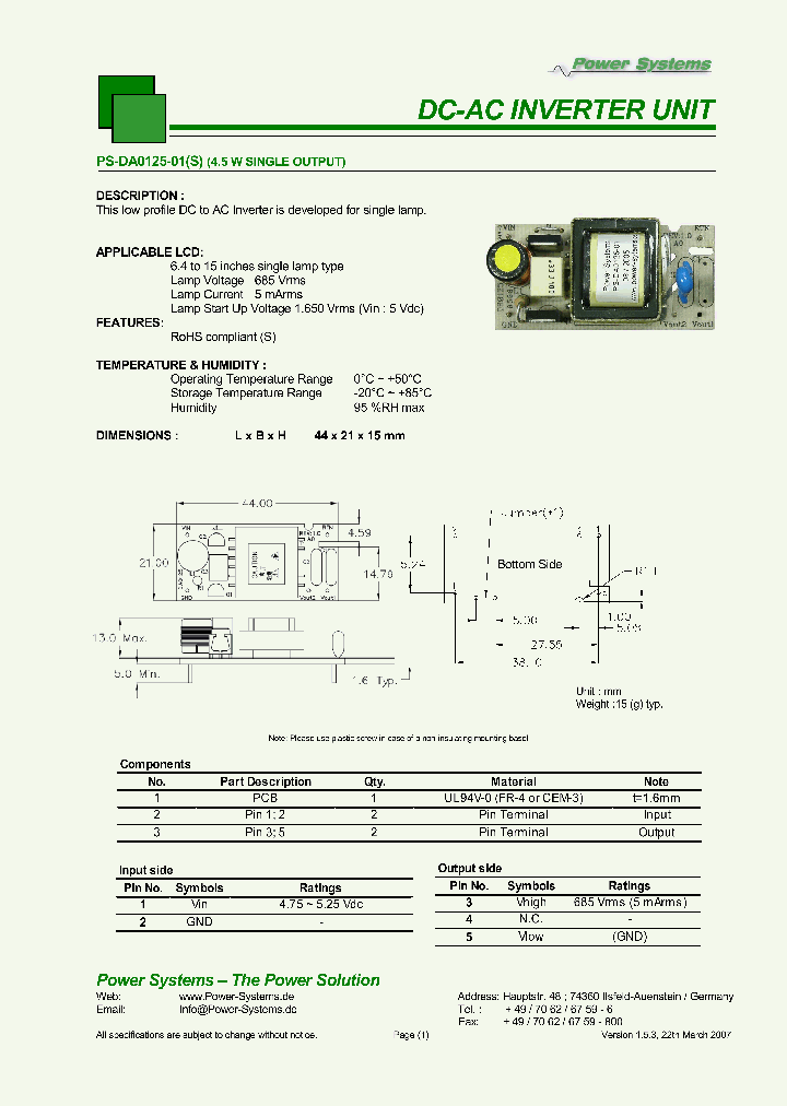 PS-DA0125-01_4564786.PDF Datasheet