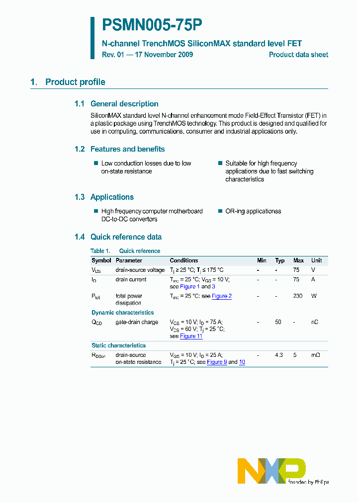 PSMN005-75P_4665857.PDF Datasheet