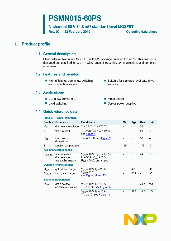 PSMN015-60PS_4670886.PDF Datasheet