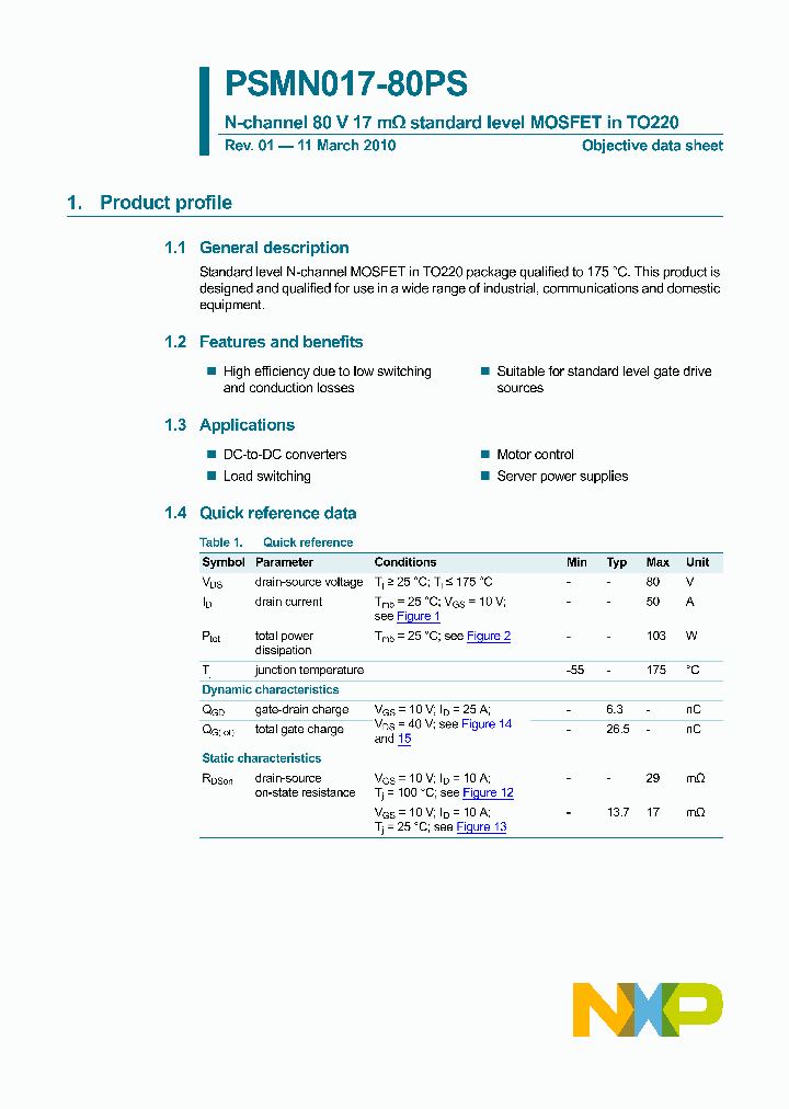 PSMN017-80PS_4670891.PDF Datasheet
