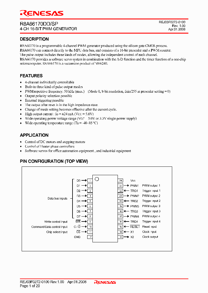 R8A66170DD_4593063.PDF Datasheet