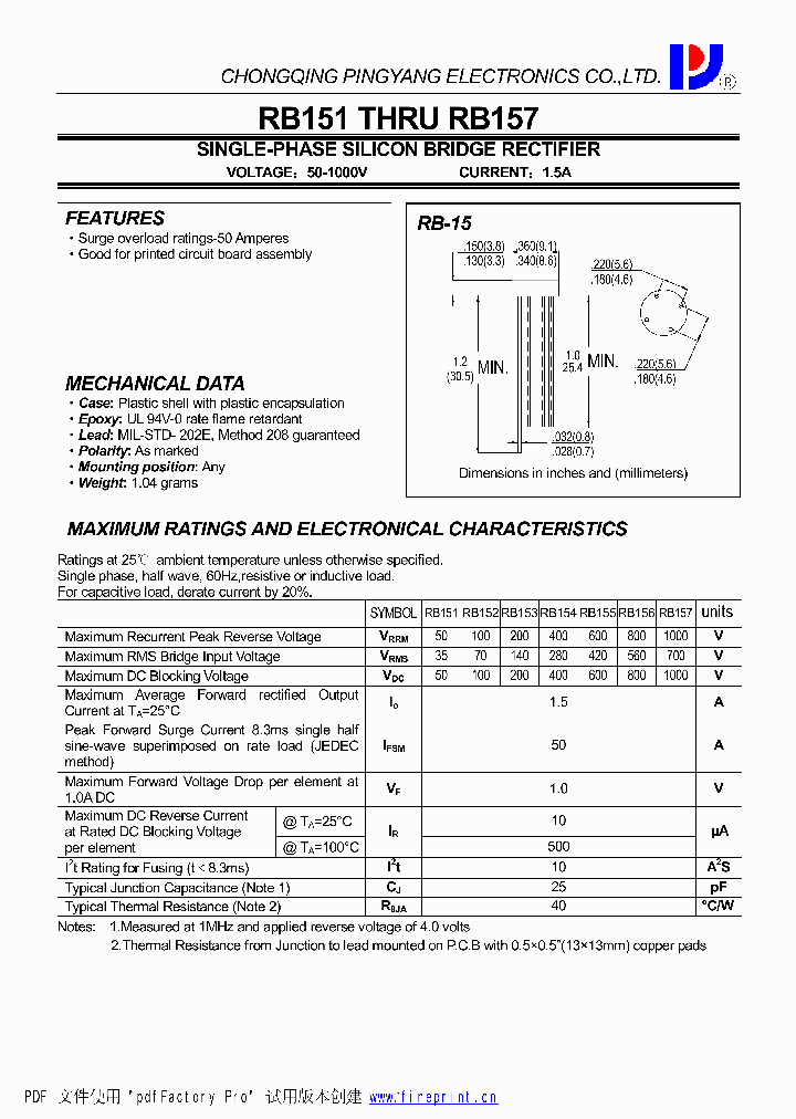 RB151_4413739.PDF Datasheet