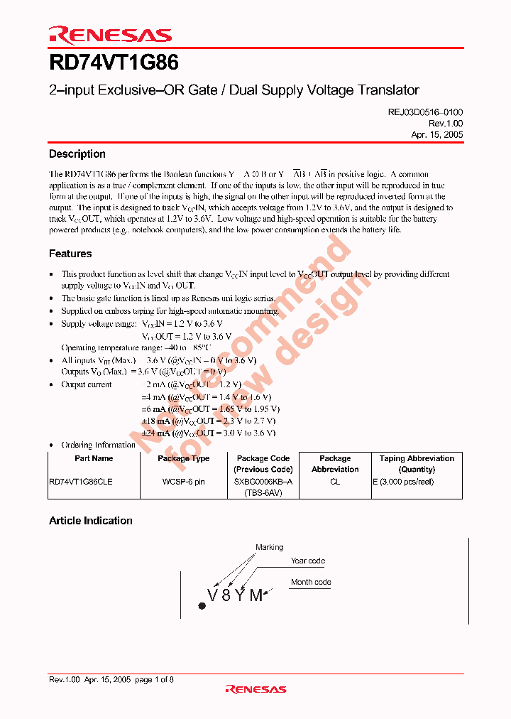 RD74VT1G86_4351802.PDF Datasheet