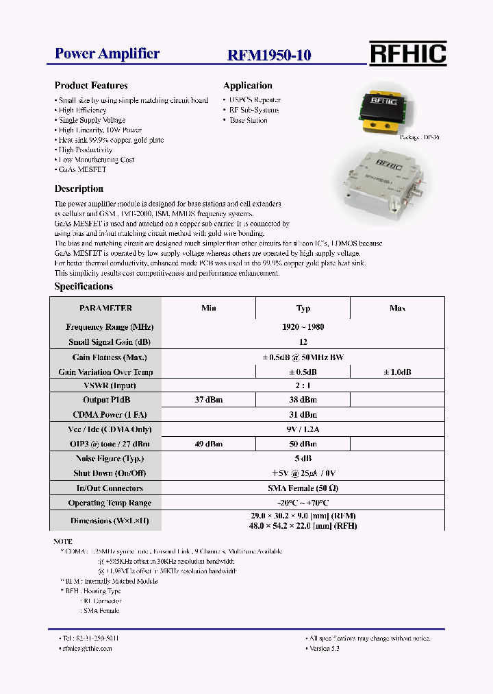 RFM1950-10_4646174.PDF Datasheet