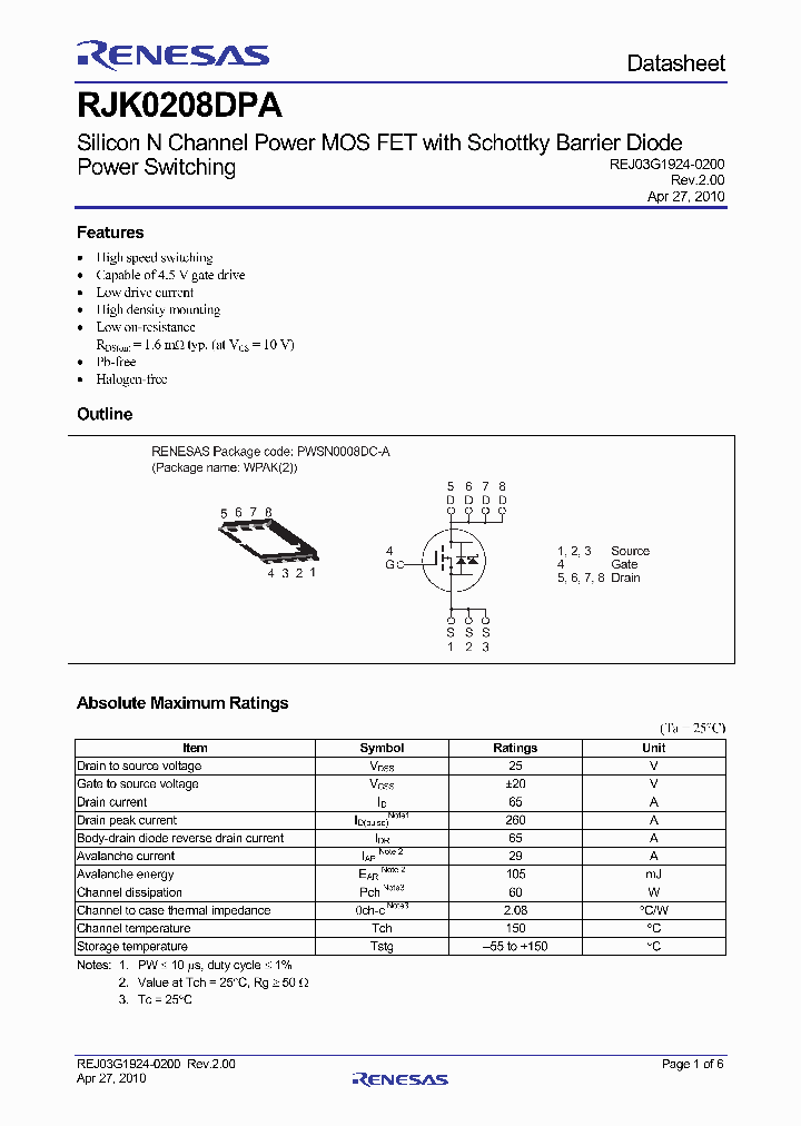 RJK0208DPA_4605708.PDF Datasheet