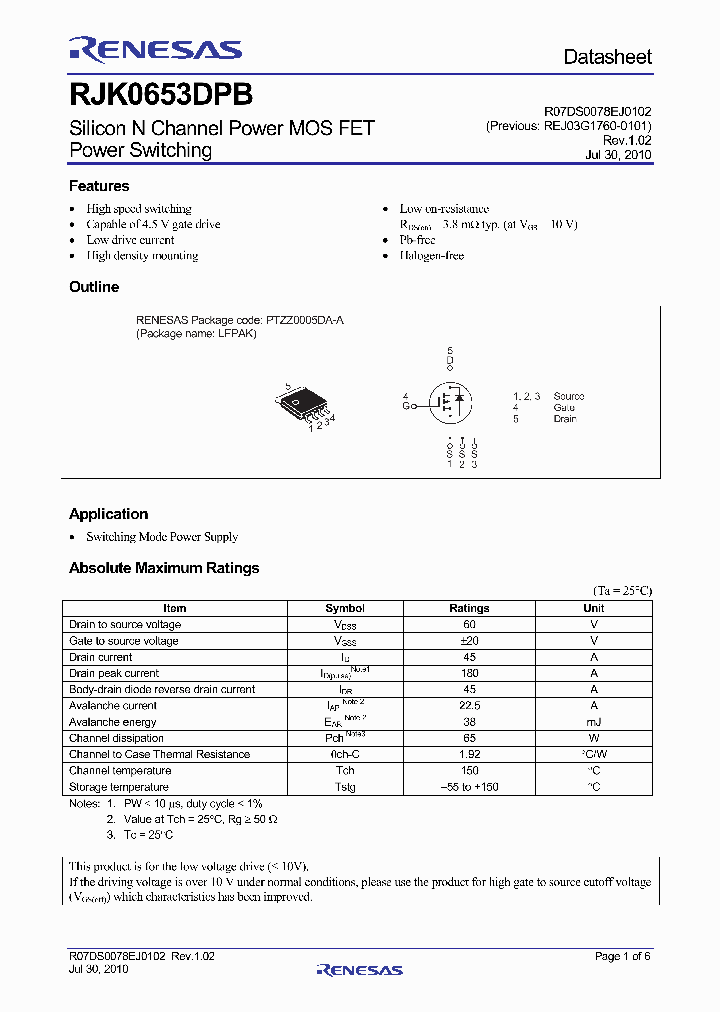 RJK0653DPB-00-J5_4866288.PDF Datasheet