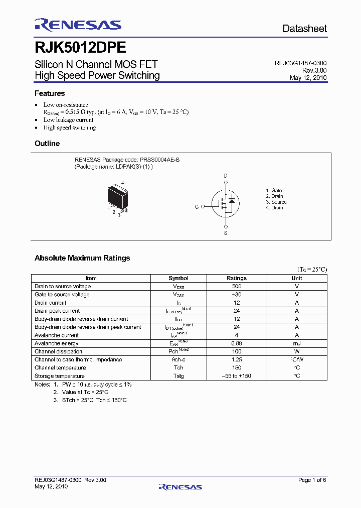 RJK5012DPE10_4621429.PDF Datasheet