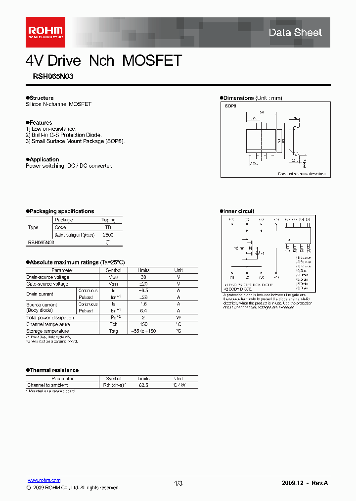 RSH065N03_4917183.PDF Datasheet