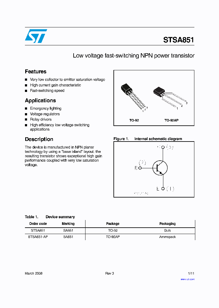 SA851_4304603.PDF Datasheet