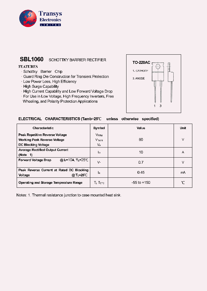 SBL1060_4620300.PDF Datasheet