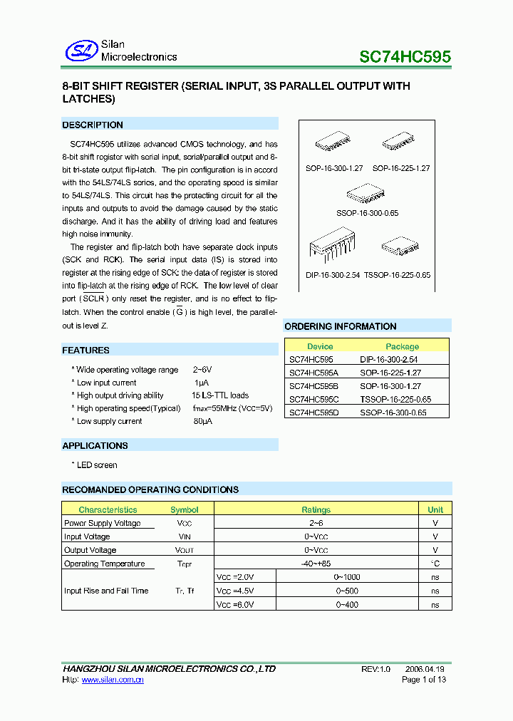 SC74HC595_4544425.PDF Datasheet