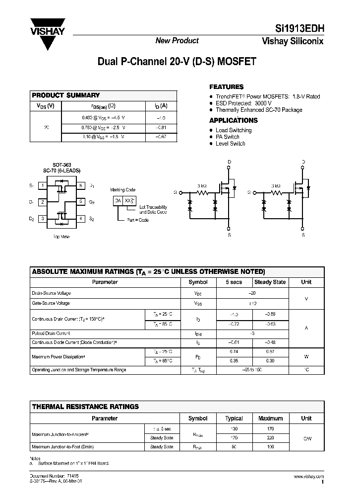 SI1913EDH_4338585.PDF Datasheet