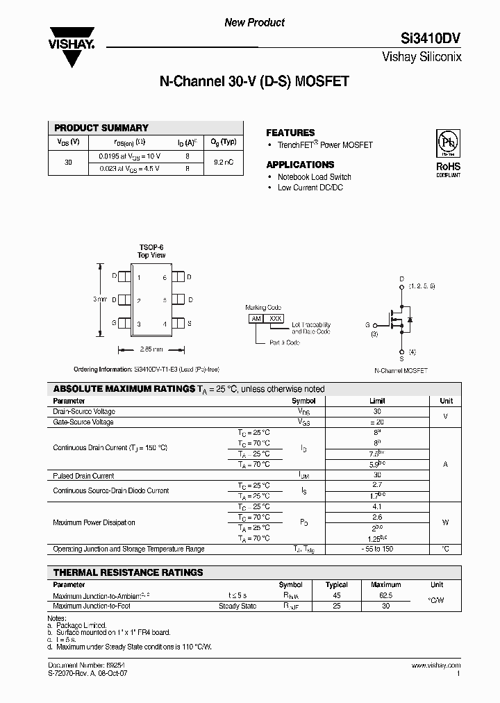 SI3410DV_4397726.PDF Datasheet