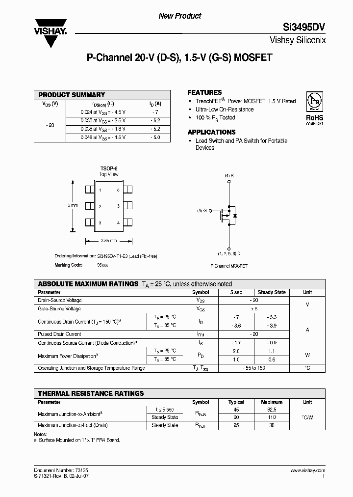 SI3495DV-T1-E3_4346656.PDF Datasheet